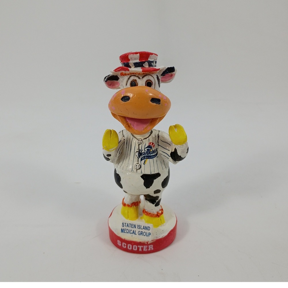 Staten Island Yankees Scooter the Holy Cow Mini Bobblehead Mascot Figurine